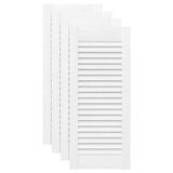 vidaXL Kastdeuren Louvre Design 4 st Wit Grenenhout 69x29,5 cm