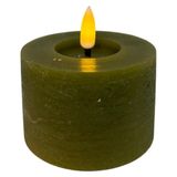 Mansion Atmosphere Bougie LED rechargeable 7.5x5cm vert olive