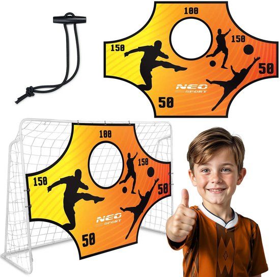 Neo-Sport Doelnet voor schietoefeningen voor voetbaldoel 180 x 120 cm