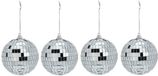 Inge-glas Inge Christmas Decor Disco kerstbal - 4x - zilver - D9 cm - glas/foam