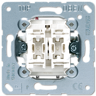 Jung 505 U - Elektrische schakelaar - wit, metallic