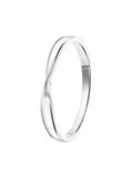 Lucardi Dames Ring twist - Ring - Echt Zilver - Zilverkleurig