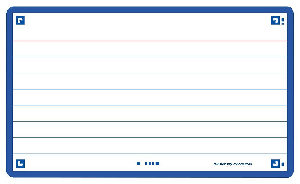 Oxford Flashcards gelinieerd A7 marineblauw (80 stuks)