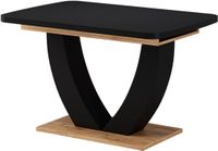 Vicco Eettafel Fenaro, Zwart/Goudkleurig Eiken, 120-160 x 80 cm Uitschuifbaar