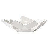 Alessi La Stanza Dello Scirocco Fruitsschaal, Roestvrij Staal 18/10 Gepolijst, 15 x 25 x 16Cm, Wit