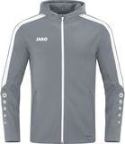 Jako Power Jas Met Kap Heren - Steengrijs | Maat: M