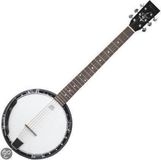 GEWA Banjo Select 6-snarig met koffer en REMO bont