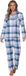 Pastunette Flannel Check Pyjama Dames Lange Mouw Katoen/Flanel Blauw Geruit Maat 44