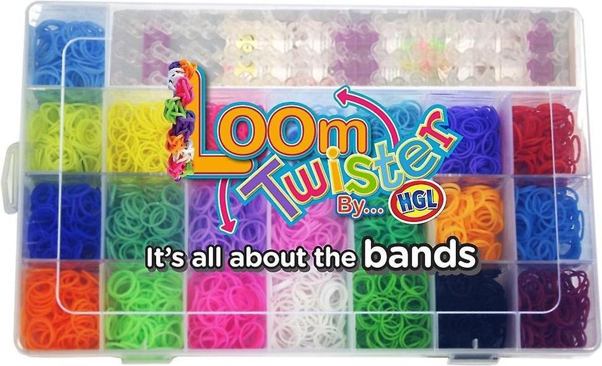 Loom twister Loombox 2000 + 500 gratis Loombandjes Multicolor