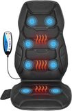 COMFIER Massagestoelkussen met warmte, massagemat met vibratie voor rug en nek, zitkussen voor ontspanning, rugmassageapparaat voor thuis en kantoor, cadeaus voor vrouwen