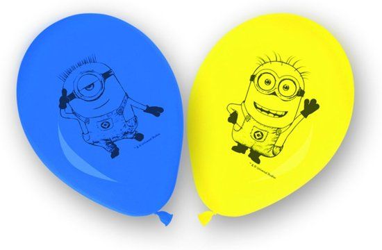 8 latex Minions™ ballonnen - Feestdecoratievoorwerp