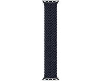 Qubix Braided Solo Loop bandje - Maat M - Donkerblauw - Geschikt voor Apple Watch 38mm/40mm