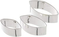 Staedter Städter Uitsteekvorm, roestvrij staal, set van 3, ovaal, 6 cm