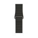 Apple MQV82ZM/A Bracelet de montre intelligent en cuir Charcoal Gray Leer Large