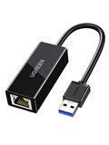 UGREEN USB 3.0 Ethernet Adapter Gigabit Netwerk Adapter Lan RJ45 op 1000 Mbps voor Mac OS Windows 10 8 7 Linux Compatibel met PC Laptop Desktop Switch Xiaomi MiBox enz, Zwart