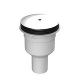 SANIT Doucheafvoer 823/90S (afvoer ø 50 mm verticaal, met verchroomde afdekplaat, platte afdichting, voor douchebakken met afvoer 90 mm) 34.046.00.000, chroom