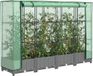 Maison Exclusive - Lit de jardin surélevé avec couvercle de serre, aspect rotin, 160x40x123 cm