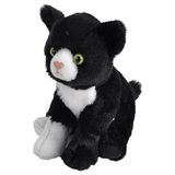 Wild Republic Pocketkins Eco Tuxedo kat, pluche dier, 12 cm, pluche speelgoed, gemaakt van gerecyclede materialen, milieuvriendelijk