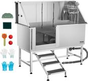 VEVOR Huisdierverzorgingsbak met Trap, Waterfilterplaat, Linkerdeur, 1500x700x1495MM