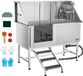 VEVOR Huisdierverzorgingsbak met Trap, Waterfilterplaat, Linkerdeur, 1500x700x1495MM