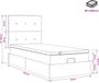 vidaXL Ottoman bed met matras Lichtgrijs 80 x 200 cm Fluweel