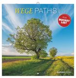 Wege 2027: Wandkalender 30x30 cm (30x60 cm geöffnet) mit Notizkalendarium und 12 Landschaftsmotiven