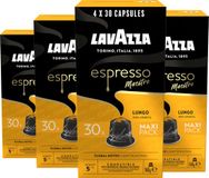 Lavazza Espresso Lungo Koffiecups - 120 Nespresso Cups - 100% Arabica Koffie - Intensiteit: 5/13 - 4 x 30 Aluminium Capsules