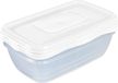 Hega Hogar Vershoudbakjes - 3 stuks - 0.9 liter - transparant/wit