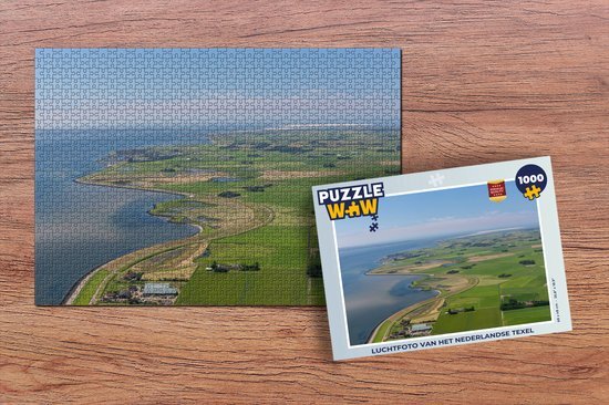 MuchoWow Puzzel Luchtfoto van het Nederlandse Texel - Legpuzzel - Puzzel 1000 stukjes volwassenen