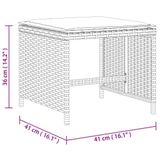 vidaXL 9-delige tuinset met kussens, polyrattan, beige