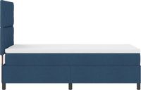 vidaXL Boxspringbed met hoofdeinde, blauw, 100 x 200 cm, stof
