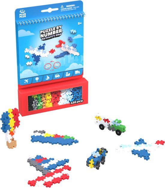 Plus-Plus Activity Pad – Puzzel by Number - Transport - 3990
