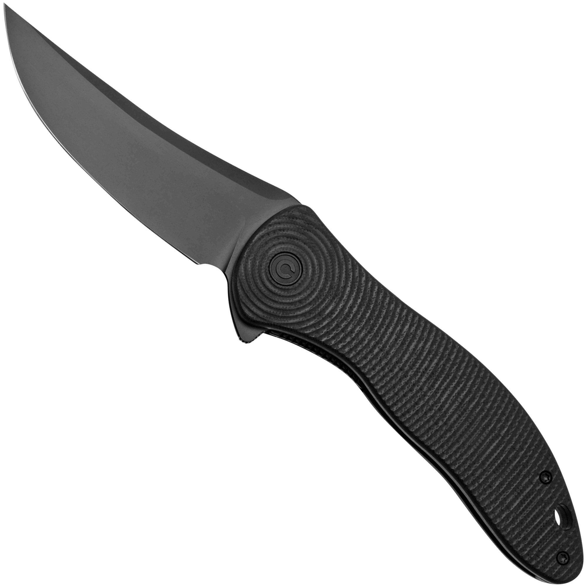 WE Knife Civivi Synergy 4 C21018A-1 Black G10, Nitro-V Blade Black Trailing Point, zakmes, Jim O'Young design