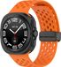 By Qubix - D-buckle siliconen sportband - Oranje - Geschikt voor Samsung Galaxy Watch Ultra / Ultra 2 - 47mm