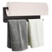 Magnetische papieren handdoekhouder voor koelkast, keukenhanddoekhouder rek magnetisch papier handdoekstang multifunctioneel gemaakt van ijzer, gebruikt voor keuken, badkamer, toilet, boorvrij (zwart,