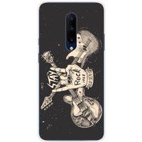 OnePlus Bedrukt siliconen hoesje compatibel met OnePlus 7 Pro Stay rock