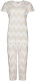 Pastunette Premium Pyjama Sketchy Waves - Beige/Wit - Katoen/Modal - Maat 50