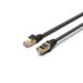 UNITEK C1897BK-1M Netwerkkabel Zwart Cat7 S/FTP (S-STP) Plat 1m