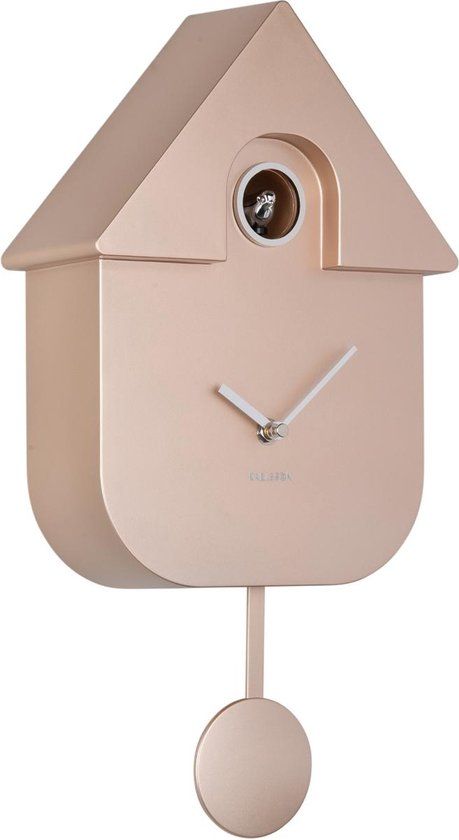 Karlsson Koekoeksklok Modern Cuckoo Metallic - Rosé goud - 21.5x8.5x41cm - Wandklok