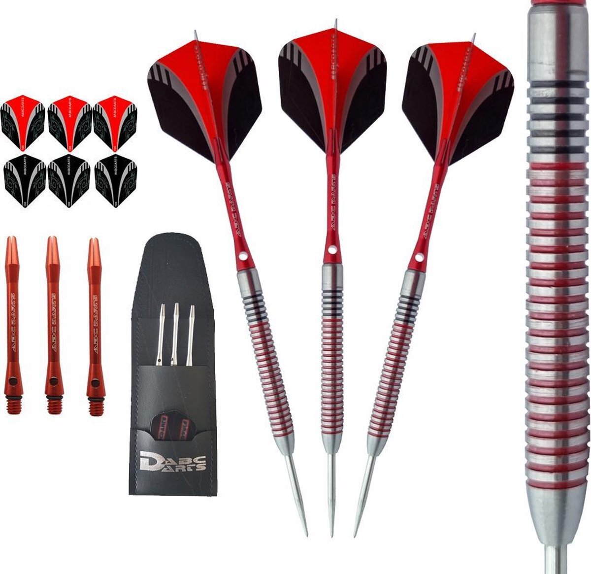 ABC Darts - Professionele Dartpijlen - Red Dragonas Multi Ring - 24 gram