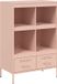vidaXL Hoge kast 68x39x101,5 cm staal roze