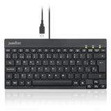 Perixx PERIBOARD-426 mini-toetsenbord met laag profiel met USB-kabel, zwart