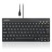 Perixx PERIBOARD-426 mini-toetsenbord met laag profiel met USB-kabel, zwart