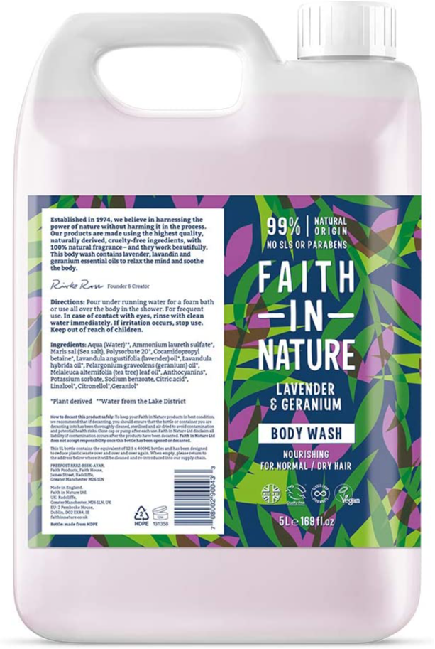 Faith in Nature Lavender & Geranium Bodywash Refill Pack