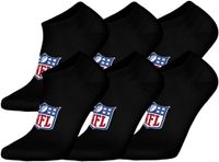 NFL SHIELD Sneaker Socks - 6-pack - Zwart - Maat 35/38