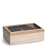 Zeller 15199 opbergbox "Black Mosaic", hout, ca. 24 x 16 x 8,5 cm