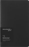 Moleskine Notitieboek - Smart Collectie - Cahier - Large - Zachte Kaft - Gelinieerd - Zwart (Set van 2)