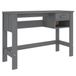 vidaXL Bureau HAMAR 110x40x75 cm Massief Grenenhout Donkergrijs