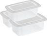 Sunware 3x boîte de rangement plastique 7 litres transparent 38 x 21 x 14 cm avec couvercle refermable