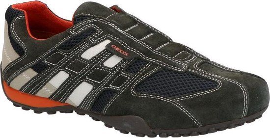 Geox Snake Donkergroene Instappers Heren 41 - Casual schoenen - Leer - Mannen